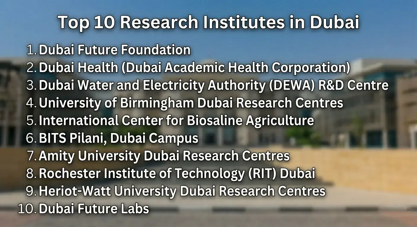 Top 10 Research Institutes in Dubai
