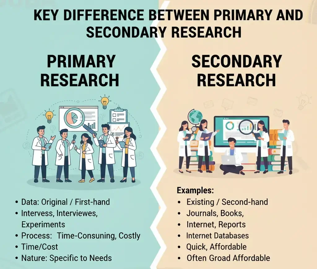 Key Difference Between Primary and Secondary Research